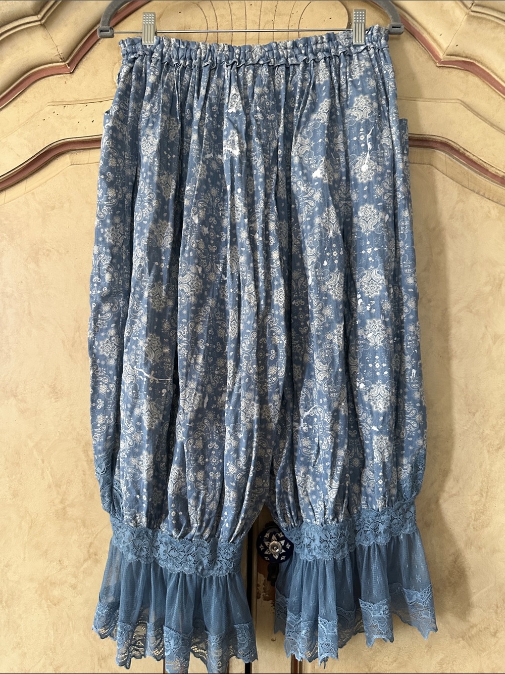 Oli & Hali Blue Paisley & Lace Bloomers size Small - Picture 6 of 6